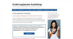 Desktop Screenshot of ernaehrungsberaterausbildung.com