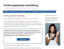 Tablet Screenshot of ernaehrungsberaterausbildung.com